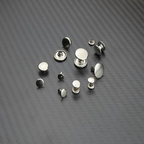 Hohlnieten, Doppelkappe, Doppelniete, beidseitig verschlossen, zweiteilig - 250 Stück (6 x 5 mm)