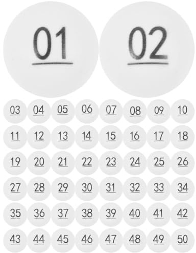 TOPBATHY Boules Numérotées 1 À 50 pour Tombola Et Tirage Sort 4Cm Boules en Plastique pour Jeux Loto Activités Fête Et Événements