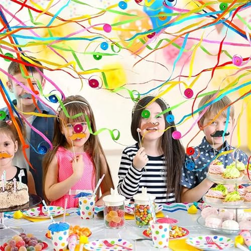 10er-Pack Luftschlangen-Druckknöpfe – Rote Konfetti-Druckknöpfe For Handwerfen, Papierknallbonbons Ohne Schmutz For Geburtstags-, Hochzeits- Und Partyfeiern (Color : 20, Size : Multi-colored)