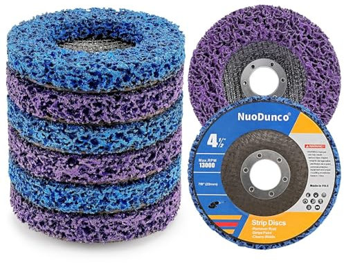 NuoDunco CSD - Discos de limpieza (115 x 22 mm, disco amoladora para tratamiento de superficies, pintura y disco abrasivo para amoladora angular, 6 unidades