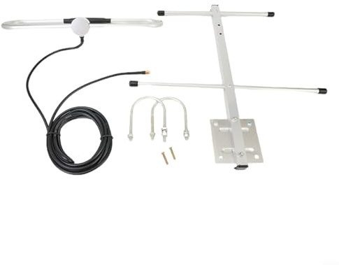 ZYNCUE 433 MHz 6DBi UHF-Antennen-Set für Yagi-Antenne mit 3 m langem Kabel SMA-Steckerkabel RG58 Außenantenne realisieren Fernkommunikation