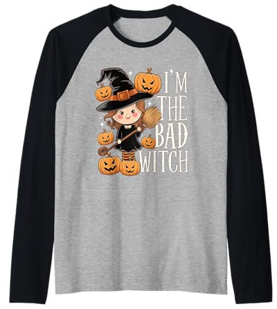 Halloween-Hexe Ich bin die böse Hexe Halloween Raglan