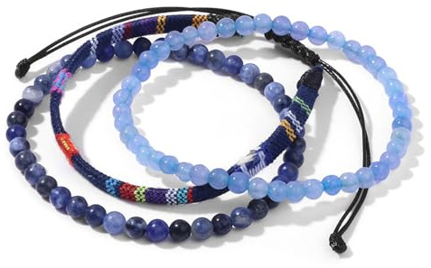 XSDSLS Pulsera de surfista para hombre, pulsera de playa de surfista, pulseras trenzadas a mano, pulsera de cuentas bohemias, joyería de playa de verano hippie, accesorios para vacaciones (FK0284)