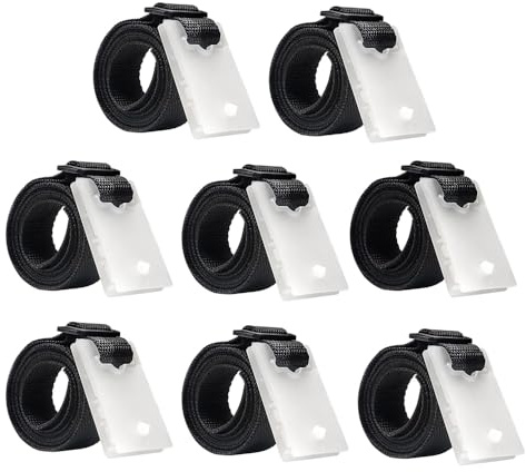 SagaSave 8 Pcs Retaining Straps, Pool Fastening Straps Set with Buckles and Clips, Pool Reel Reel Device for Pool Tarpaulins/Covers