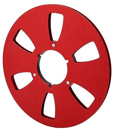 1/4 0.5 I Vacío de Carrete de Asunción-Componente de Aluminio Iversal para Reproductores de Cinta de Sonido de Carrete a Carrete, Baja y Calidad Profesional (rojo)