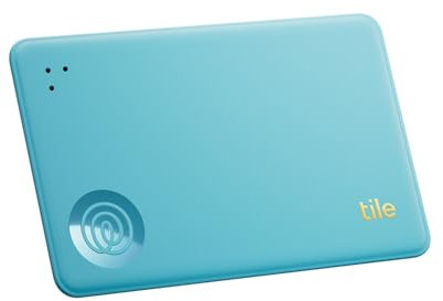 Tile by Life360 Slim - Wallet Finder, Bluetooth Tracker and Item Locator for Luggage Tags, Passports and More. Both iOS and Android Compatible. Phone Finder. 1-Pack (Aqua Lemon)