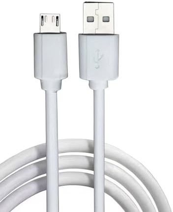 DUSTEWQ Android Charging Cable Micro USB Cable Compatible with Samsung Galaxy J5, J7, S7, S7 Edge, S5, S6, HTC, LG, PS4 Controller, Kindle Fire, Fire HD Tablet, Motorola-White (5FT)