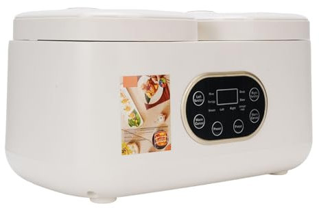 Olla de Cocción Lenta Doble, Olla Eléctrica Doble, Olla Arrocera Doble, Tapa Emergente, Temporizador, Olla Multifuncional Extraíble, Servidor de Buffet para Fiestas en la cocina.