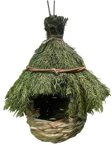 Ymxygz Casa De Pájaros De Paja Tejida, Lugar De Cría De Pájaros, Pinzón, Gorrión, Bolsas De Descanso para Pájaros, Pajarera, Nido De Canarios