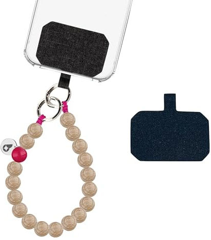 beadstars® Handykette kurz aus Holzperlen | Universal Handyanhänger für alle Smartphones | Handmade in Germany | kompatibel mit iPhone, Samsung u.a. | ideal als Geschenke für Frauen (Wood & Berry)