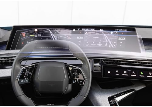 GAFAT Compatible avec Peugeot e-3008 e-5008 GT Allure 2024 2025 2026 21 Film de Protection d'Écran de Navigation, Nano Film pour Nouveau 3008 2025 Panoramic i-Cockpit, 6H Anti-Rayure [Lot de 2]