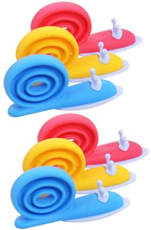 OSOLADY 6 Stück Schneckenförmige Türstopper aus Tpe Kindersicherung Fingerklemmschutz Zugluftstopper für Innen Balkontüren Dekorativer und Rutschfester Türkeil in Zufällige Farbe