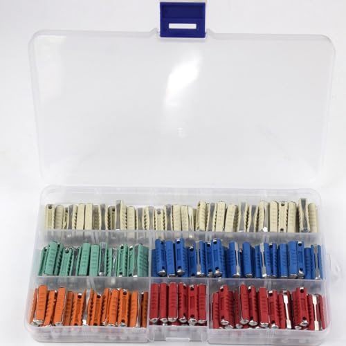 Desiumite Juego de 200 fusibles para automóviles estilo torpedo para coches antiguos con fusibles de hoja de 5A/8A/10A/16A/25A y voltaje máximo de 32V