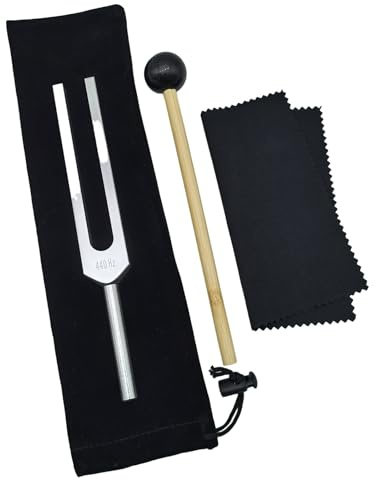 Rastapulz Stimmgabel Aus Aluminiumlegierung, Stimmgabel 440 Hz, mit Hammer Zur Prüfung Des Nervensystems, Klangheilungstherapie