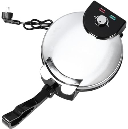 Generic Máquina para Hacer Pizzas Eléctrica de Cocina, Horno para Pizza con Corteza Crujiente Antiadherente de 1800 W con Revestimiento Control de Temperatura Ajustable Máquina para