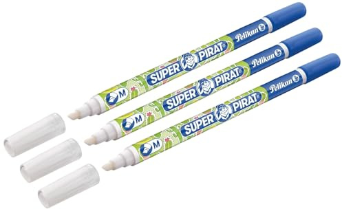 Pelikan Super Pirat, 3x Tintenkiller zum Löschen und Überschreiben, Strichstärke M (mittel)