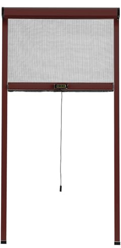 Aeovot Roll-Up Mosquito Net for Windows - Custom Window Fly Screens for Windows with Aluminum Alloy Frame, Automatic Retractable Window Netting for Insects, Easy Installation, Removable(A)
