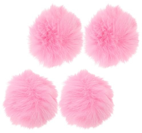BUTIFULSIC 4 St Rosa Fluffiga Mikrofonvindskydd för Lavaliermikrofoner Vinddämpande Kåpa för Utomhusinspelning och Podcast Lätt och Portabel Vindskyddsöverdrag för Klar Ljudkvalitet