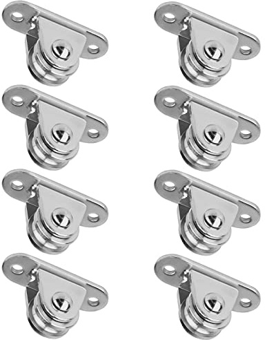 TSSS 8 PCS Pulley Block Roller Duplex Bearing Silent Detachable, Load 100KG, Wheel Diameter 1(25mm)