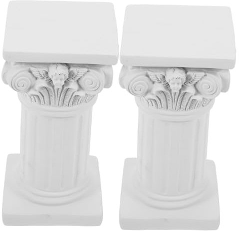 2 Piezas Decoración De Columnas Romanas Pilar Romano Columna Griega Estatua Macetero De Urna Griega Maceta Centros De Mesa De Boda Estilo Europeo Resina Sintética Base