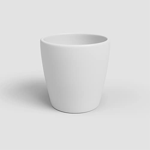 Artevasi Thalia - Maceta de cerámica para orquídeas, 14 cm de diámetro, Color Blanco Nieve
