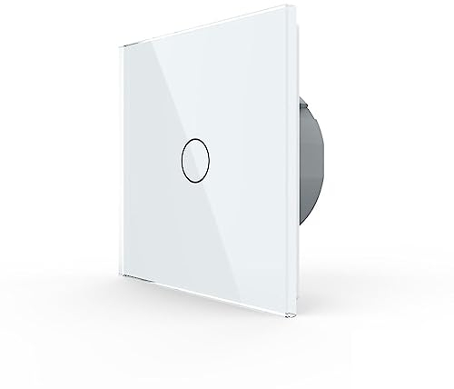 Livolo Smarter Touch Wand Schalter Taster Lichtschalter Smart Home UP Wandschalter Trockenkontaktrelais Haus-Automation mit Glasblende Signal Relais Unterputzdose (Livolo Smarter Taster Weiß -A)