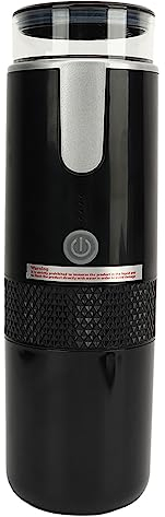 Fockety Macchina per caffè Espresso Portatile, Mini caffettiera Portatile Ricaricabile 2 in 1, Funzionamento con Pulsante, Compatibile con caffè macinato e Capsule