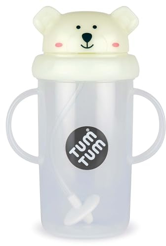TUM TUM Tippy Up Free Flow Sippy Cup (ingen ventil), sippy kopp för småbarn, BPA-fri (Pete isbjörn 300 ml)