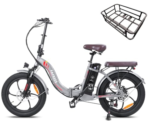 Fafrees F20 Pro E-Bike Klapprad Elektrofahrrad 20 * 3.0 Zoll,Ebike Herren 36V 18Ah Akku Reichweite 150km,Pedelec 250W,E Bike Damen 25km/h,E-Fahrrad Belastung 150Kg (Fahrradabdeckung, Grau)