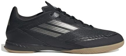 Adidas F50 League - Botas de fútbol de Interior Unisex, Color Negro, Talla 12.5, Negro Hierro Metálico Dorado Metálico, 43 1/3 EU