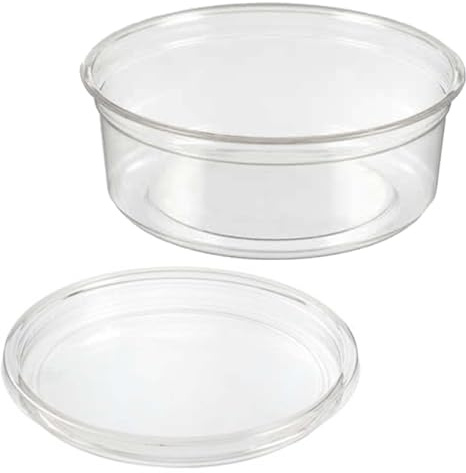ARA CHOICE 8oz Clear Plastic Round Deli Food/Soup Chutney Sauce Leakproof Reusable Storage BPA Free Meal Prep Container Cup Jelly Shot Tubs Pots With Lids Takeaway 5/10/20/50/100/200/500x (20)