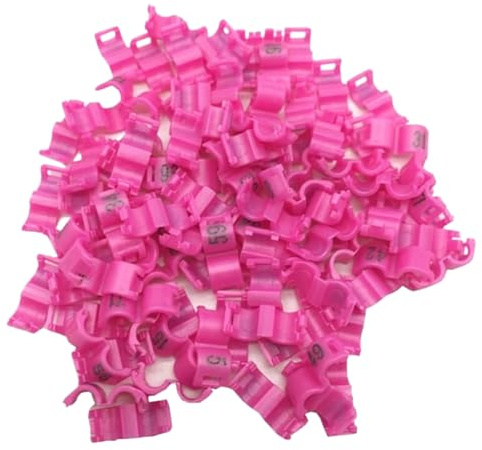 30 Pcs Inner 2.7/ 3/4/4.5/5Mm Canary Clip Ring Bird Pigeon Parrot Leg Rings Small Birds Foot Rings With Number Bird Clip Ring,Pink,3mm