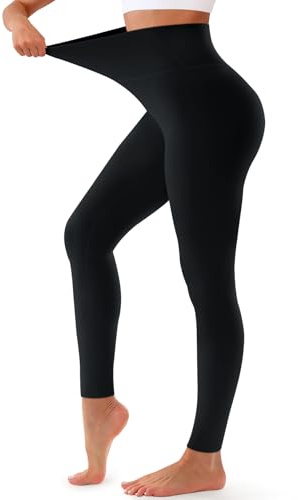 Bluemaple High Waisted Leggings for Women - Tummy Control Pants Non See Through Workout Soft Yoga Pants for Running Plus Size