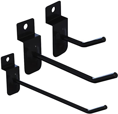 FUNOMOCYA 3pcs Perforated Wall Hooks Iron Shelf Hooks for Supermarket and Mall Displays Heavy Duty Mounting