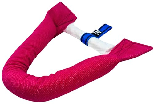 Bull Fit Hufeisen Beisswurst für Hunde, 30 cm, Rosa | Aus hochwertigem Baumwolle-Nylon handgefertigt, robustes Hundespielzeug zum Training, Tauziehen und Zerrspiele mit Hund