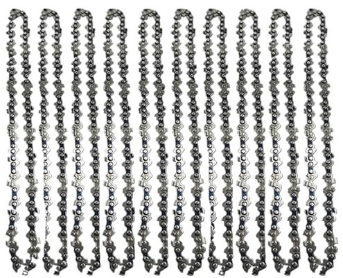 Elektrosäge, 20,3 cm, 6,3 mm, LP-Säge, 45 Knoten, 22 Messer, Kettensägeblätter, Holzsägeblatt, Baumsäge, Kettenzubehör, Holzschneiden (10 Stück 20,3 cm Kette)