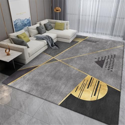RUGMRZ Alfombra para Cocina Alfombras Alargadas Alfombra Moderna Gris Minimalista de diseño geométrico para Dormitorio insonorizada Alfombra Niños 180X250CM