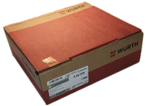 Würth Tornillo de montaje espaciador Amo® III tipo 1; cabeza avellanada; 200 unidades Longitud: 152 mm: diámetro de rosca: 7,5 mm; acero; RW30 / tornillo para marco de ventana (0234730152)