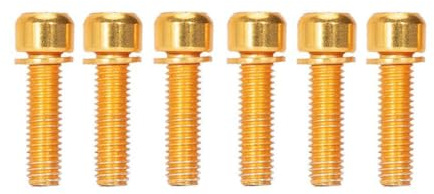 6 Stück Mountainbike Vorbauschrauben MTB Fahrrad Lenker Riser Schrauben Reparatur Wartung Zubehör Ersatzteile Gold M5