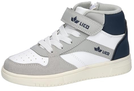 Lico Chad VS High sneakers, vit/grå/marinblå, 39 EU, Vit grå marin, 39 EU
