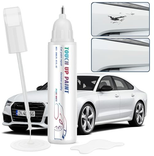 UroClysmic Lackstift Auto, Lackstift Schwarz Matt, Kratzer Entferner Auto Schwarz, Lackstifte Für Auto Kratzer, Es hat eine hohe Deckkraft und kann Autolackkratzer und Steinschlagkratzer (White)