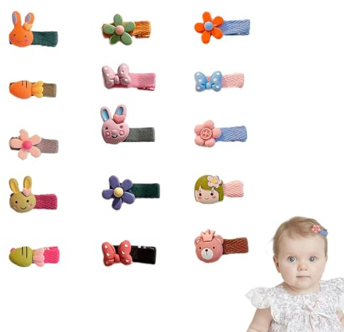 ZWWOGE 15 PCS Haarspangen Haar,Haarspangen Kinder, Hair Clips, Haarschmuck Baby
