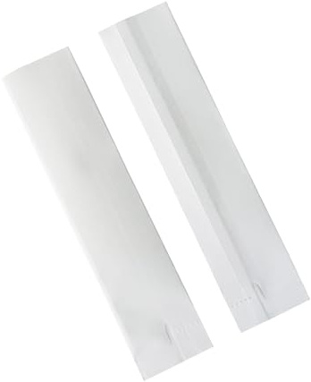 WACCOMT Pack 100 stycken kraftpapper varmförseglad mylarfolie vakuumpåse aluminiumfolie platta fickor med rivskåra för livsmedel provförpackning (vit, 3,5 x 15 cm (1,4 x 5,9 tum))
