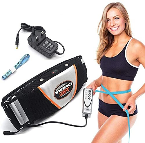 Electric Waist Trimmer Belt - Fat Burning Vibrating Massager with Heating Function - Slimming Tool for Toned and Tightened Belly - Maximize Weight Loss Efforts