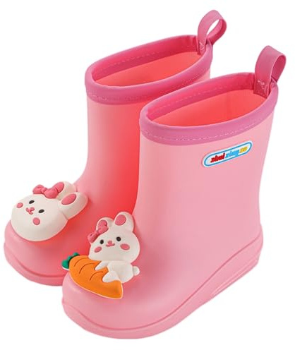 Hixingo Stivali Pioggia Bambino, Leggeri Stivali Pioggia Bambina e Bambino Antiscivolo, Stivaletti Scarpe per Bambini Unisex 3-15 Anni, per All'aperto, Piovere, Nevicare