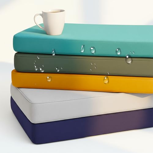 ZSWXF Bankauflagen Benutzerdefinierte Bankkissen Sitzkissen Bank Sitzpolster Bankauflage Nach Maß Mit rutschfeste Abnehmbare Sitzauflage für Sitzkissen Outdoor Drinnen (Waterproof, Thickness 3cm)