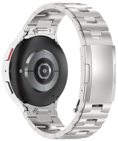 synsing Titan-Armbänder kompatibel mit Samsung Galaxy Watch 7/6/5/4/FE 44mm 40mm Band, 20mm No Gap-Metallarmband