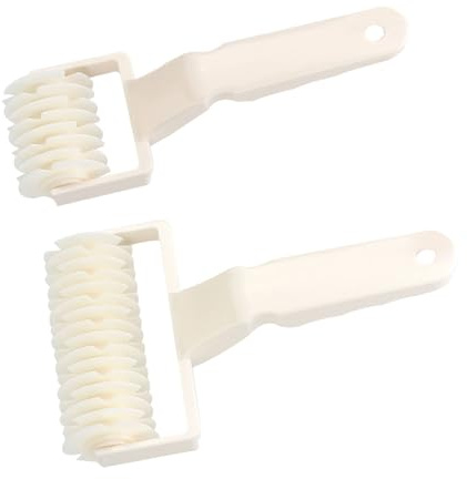 Hidyliu Bread Docker Lattice Bakery Cutter Stabil Rulle för Att Baka Kakor Pajer och Bakverk ABS 2-delad Set (S och L)