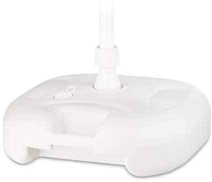 Relaxdays Base per Ombrellone in Plastica, Riempibile con Acqua e Sabbia, per Aste D: 25-32 mm, 43 x 43cm, Grigio Chiaro