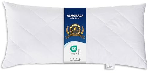 ZOLLNER Komfortables Kopfkissen - 40x90 cm - mit Reißverschluss – Individuell anpassbare Füllung aus Synthetikfasern - bis 95°C waschbar - Bezug aus Baumwollmischung - Hotelqualität